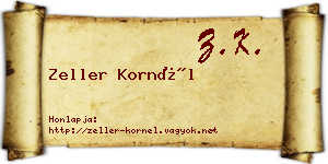 Zeller Kornél névjegykártya