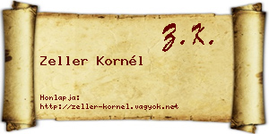 Zeller Kornél névjegykártya